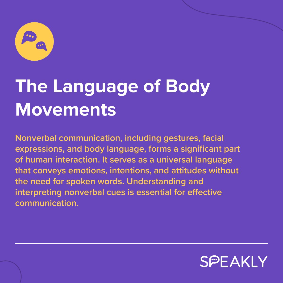 And are you good at the nonverbal language? Share with us!
⠀
#BodyLanguage #NonverbalCommunication #EffectiveCommunication #InterpersonalSkills #UnderstandingOthers