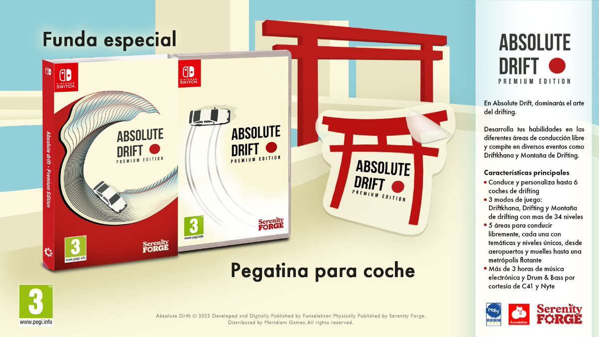 MeridiemGames's tweet photo. 🚀 ¡LANZAMIENTO!
¿Estás listo para convertirte en un maestro del drift?
🔴 La Edición Premium de #AbsoluteDrift para Nintendo Switch creada por Meridiem Games ya está disponible https://t.co/x49BeKlhxz https://t.co/7BGjUG0Z1c
