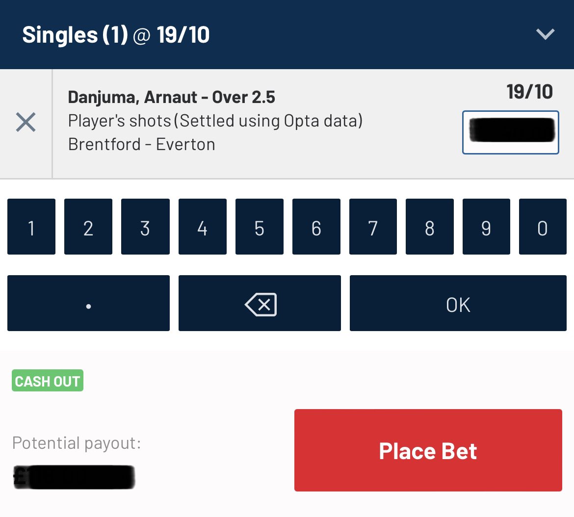 Brentford vs Everton
1u @ 2.90 BetUK
Danjuma o2.5 shots