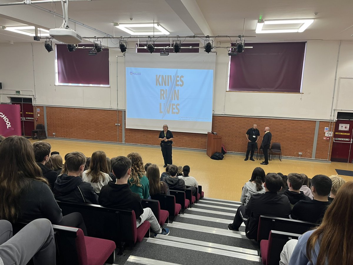 A very important Cit-Com assembly this morning for our Year 10 students. Learning all about knife crime.