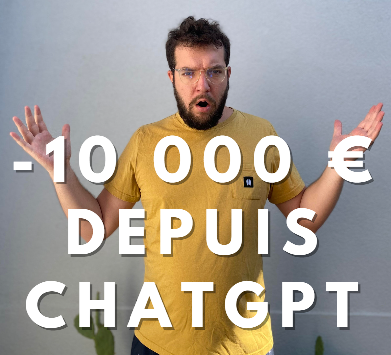 ZalidanTV's tweet image. 10 000 € 💰

C'est approximativement ce que j'ai perdu depuis le 30 novembre 2022, date de sortie de ChatGPT. 🥲

Pourquoi ? 

Je me suis fait arnaquer par mes rédacteurs. 🤬

🧵⬇️