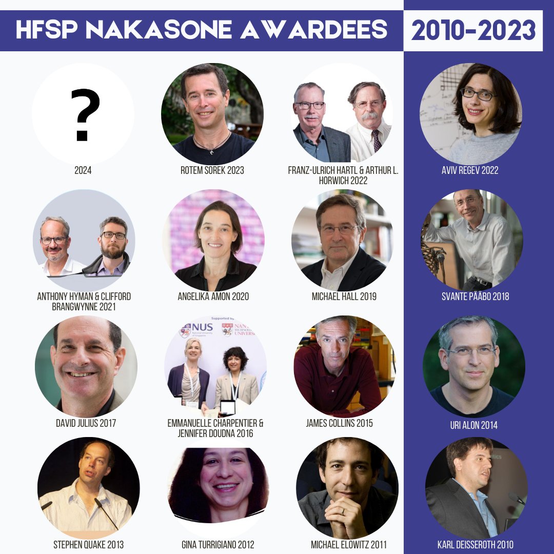 Who do you want to be the next HFSO Nakasone Awardee?🤔Nominations are open for one more week! It's your chance to propose someone/s to be highly distinguished 🏅by their work in #basiclifesciences + info: bit.ly/3QpZpIQ