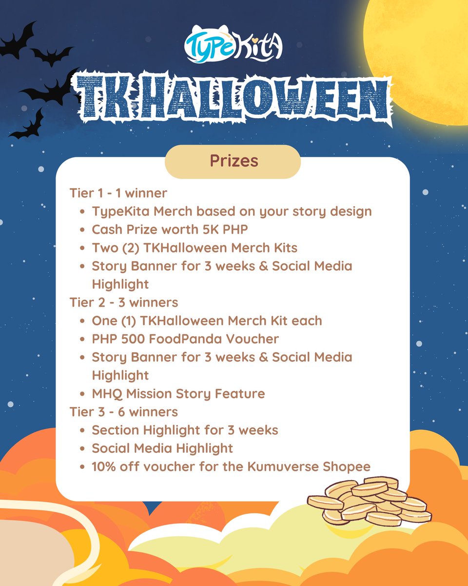 TypeKitaPH's tweet photo. ππ Welcome to the #TKHalloween Competition! ππ
Do you have a sinister tale lurking in the shadows of your mind, waiting to claw its way out?
SALI NA PARA DI MA-GHOST π»! https://t.co/Tbl5kCqbbO
#TypeKitaPH #Kwento4All https://t.co/i5D7EO6ru4