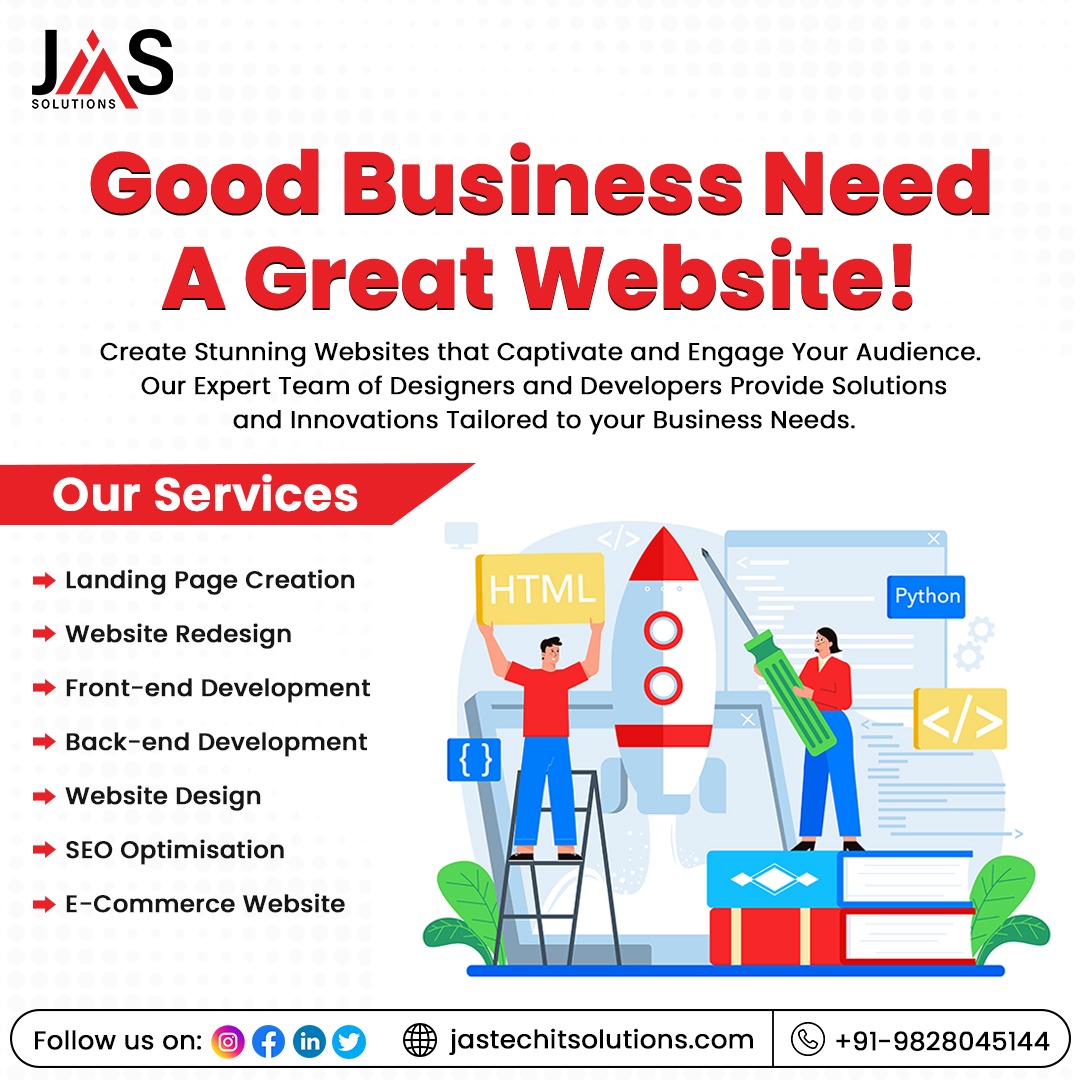 JasTechIt's tweet photo. Building a successful business? Start with a stellar website – your digital storefront to the world! 💼🌐 
.
🌐 https://t.co/Bw5O04w2kc

.
.
.
#BusinessSuccess #WebDesignExcellence #OnlinePresence #BusinessExcellence #WebDesignMatters #OnlineSuccess #jastech #jastechitsolutions https://t.co/K229sSTrCC