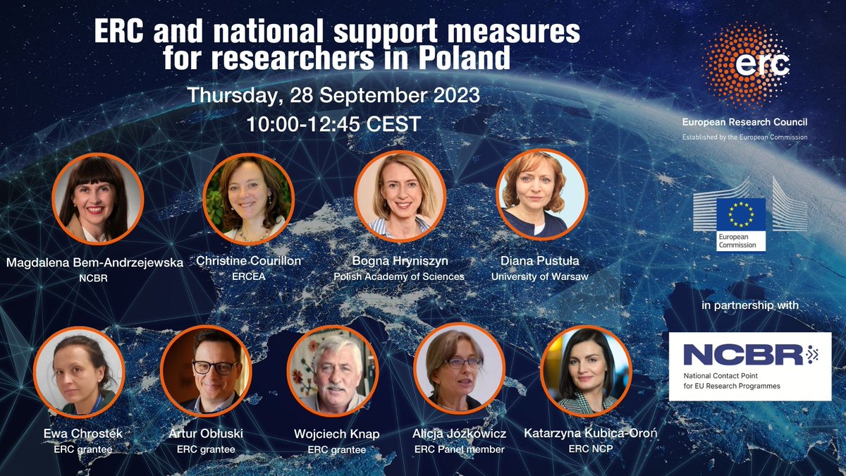 🇵🇱Polish-based researchers interested in ERC grants: join our webinar on 🗓️28/09, &amp; learn about

✔️ERC grants
✔️2024 work programme - new elements
✔️support from Poland
✔️top application tips!

More info &amp; registration 👉 ttps://europa.eu/!Qp8gHn

#ResearchImpactEU #HorizonEU