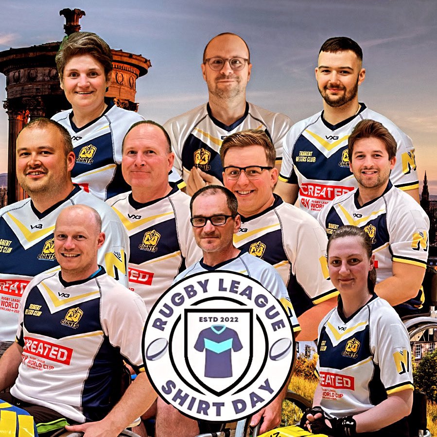 It’s @RLShirtDay and there was only going to be one shirt worn today and that’s our club jersey to show our pride but also our support. 

Donation made for @SPFCHARITY & @mndassoc 💙💛

#wheelchairrugbyleague #wheelchairrl #rugbyleague #edinburgh #rlshirtday #rlshirtday23