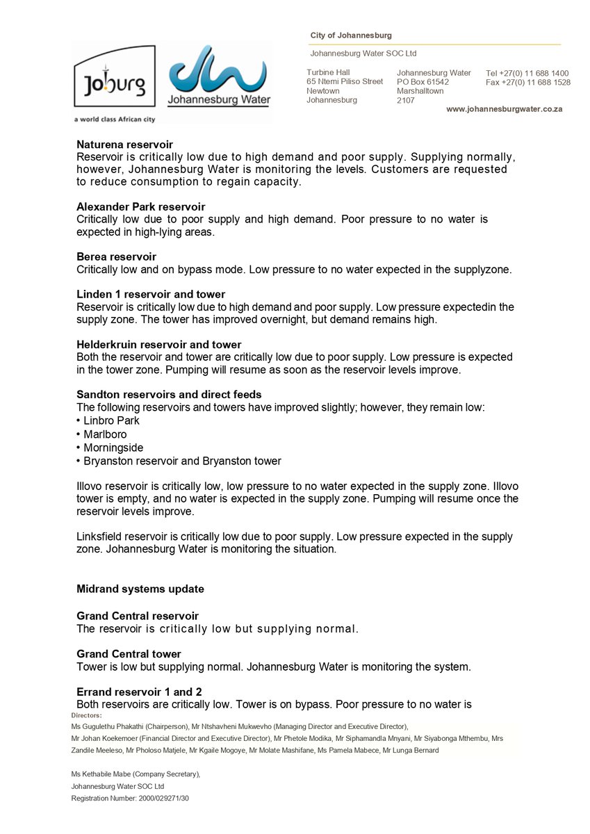 Johannesburg Water tweet media