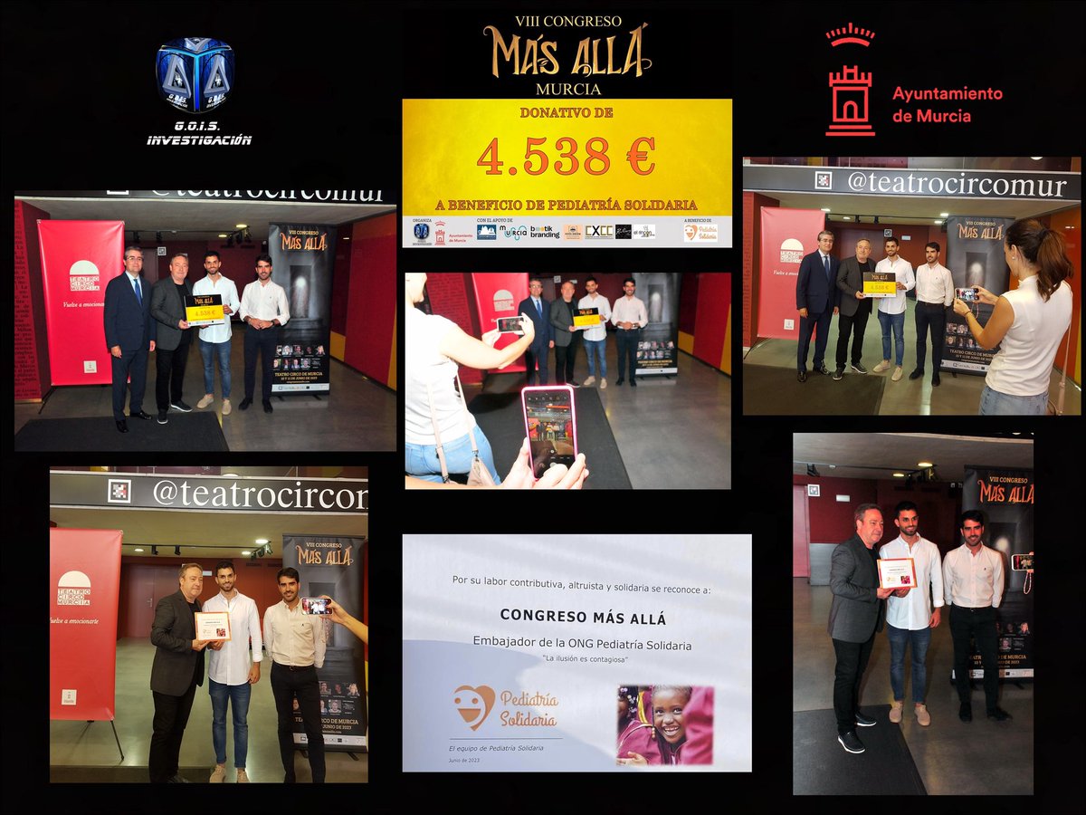Ayer 21 de septiembre del 2023 junto a los concejales <a href="/jpachecomendez/">Jesús Pacheco</a> y <a href="/DiegoAviles_/">Diego Avilés</a>, hemos realizado la entrega del donativo de los beneficios obtenidos en el VIII Congreso Más Allá al presidente de <a href="/pedsolidaria/">ONG Pediatría Solidaria</a>. Gracias a todos los que lo habéis hecho posible.