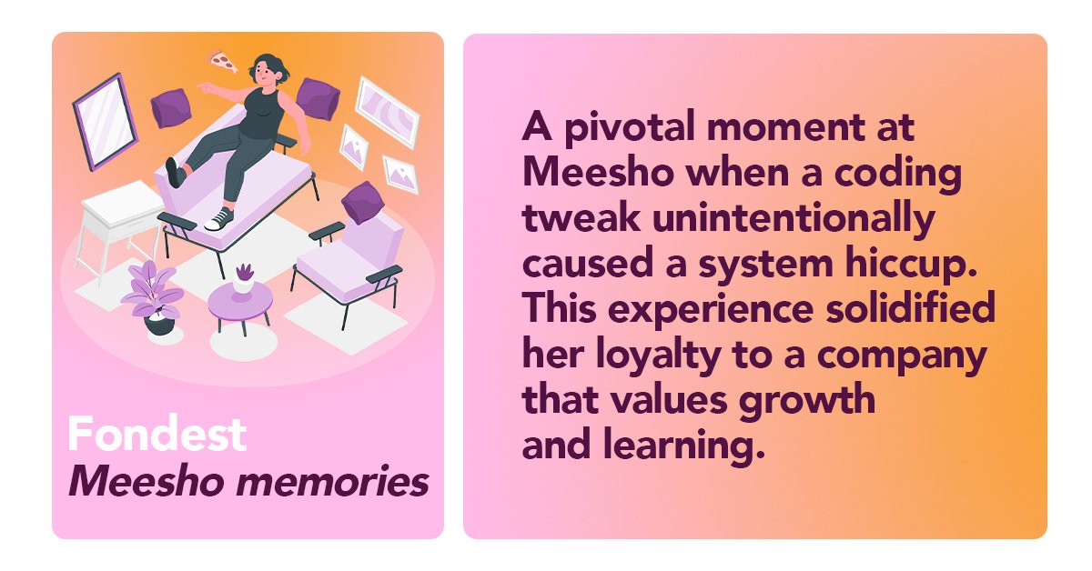 Meet Srishti Gupta, a Tech-Savvy Wonder Woman, Paving the Way for Women in Tech at Meesho!

#MeeshoWomeninTech