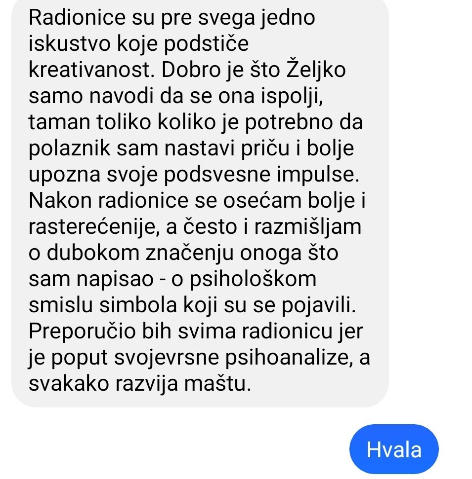 PopKulturaBlog's tweet photo. Utisci polaznika online radionica terapijskog pisanja. #terapijskopisanje #motivacija #licnirast https://t.co/MXkm9i7q6g