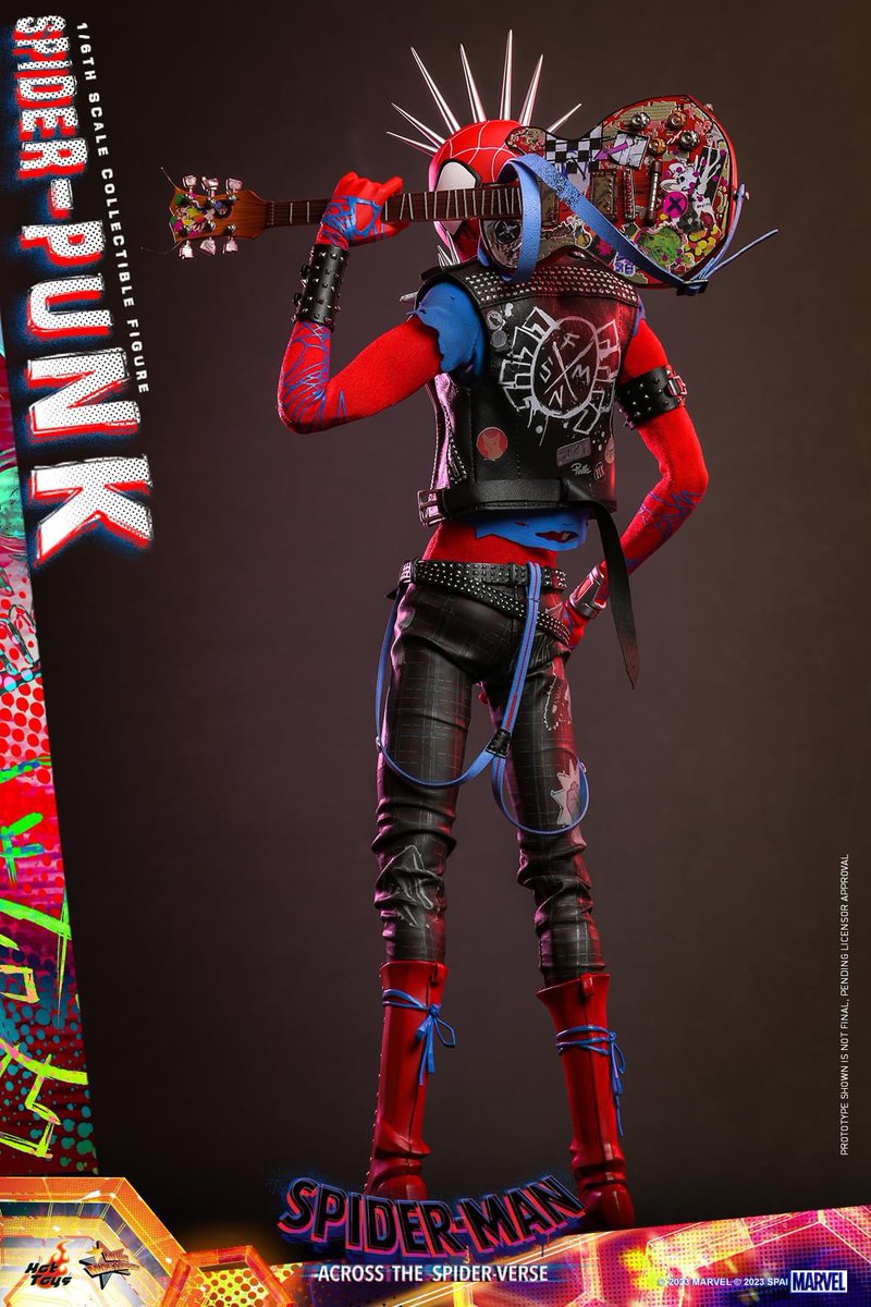 SpiderMan_Newz's tweet photo. 🚨| New Offical look at the across the spider-verse Hobie Brown aka Spider-Punk Hot Toys figure 🎸⚡️ https://t.co/J8bF7m5gUO