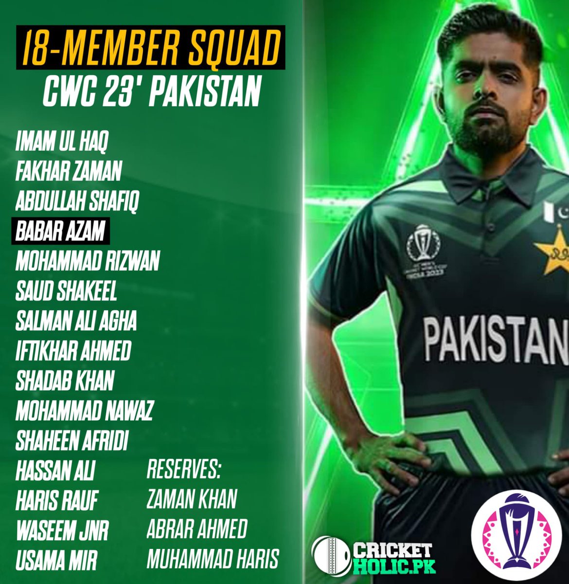 Good luck team Pakistan 🇵🇰🤲💪