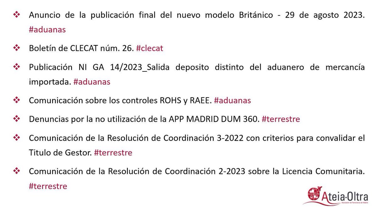#ATEIAYCIRCULARES | Circulares destacadas, enviadas esta semana a nuestros asociados:
#soydeateiamadrid #circulares #asociados #ateia