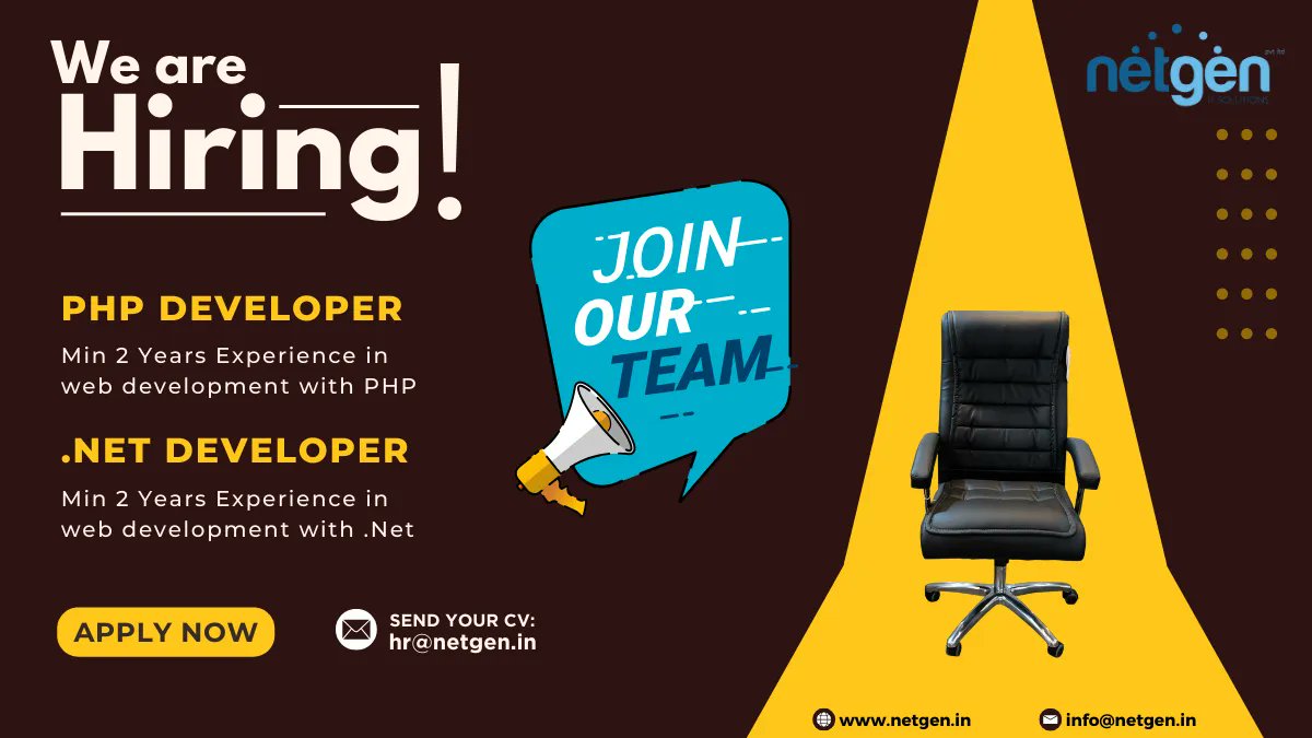 NetgenSolutions's tweet image. Looking for a #Work-Life Balance? #Netgen IT Solutions is just the best place!

#itjobs #jobs #hiring #job #career #techjobs #jobvacancy #jobopportunity #developer #softwarejobs #careers #coding #hiringnow #software #PHP #himachal #shimla

Apply Now: buff.ly/3pyaYCD
