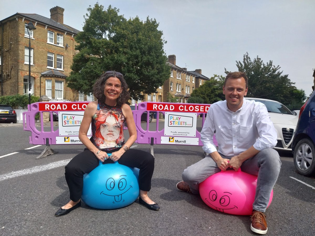 Ealing Council (@ealingcouncil) on Twitter photo Residents are creating play streets this weekend to mark World Car Free Day, and <a href="/_petermason/">Peter Mason</a> and <a href="/deirdrecostigan/">Deirdre Costigan MP</a> joined in the fun by swapping the car for space hoppers. Temple Road, between Netherbury Road and Weymouth Avenue, is closed to traffic 3pm to 6pm today, Friday. Residents are creating play streets this weekend to mark World Car Free Day, and <a href="/_petermason/">Peter Mason</a> and <a href="/deirdrecostigan/">Deirdre Costigan MP</a> joined in the fun by swapping the car for space hoppers. Temple Road, between Netherbury Road and Weymouth Avenue, is closed to traffic 3pm to 6pm today, Friday.