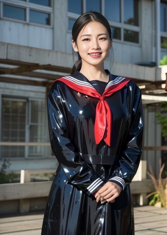 エナメルボンテージ　セーラー服　光沢ツヤツヤ コスプレ エナメル セーラー服 ボンテージ 光沢｜Yahoo!フリマ（旧