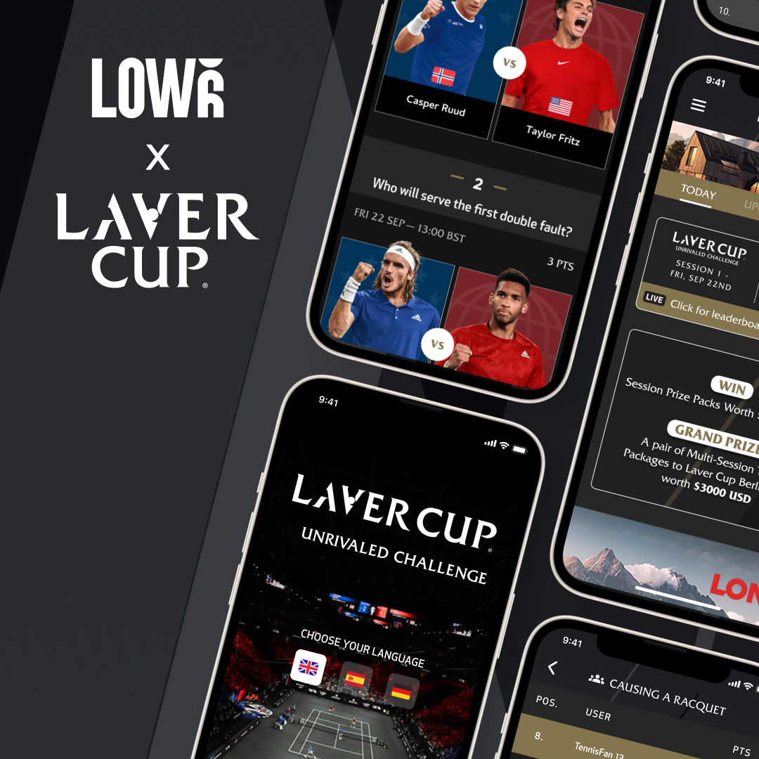 low6sports's tweet photo. ๐พ Low6 has teamed up with the Laver Cup to deliver this year's edition of Laver Cup Unrivaled Challenge!
๐ฑFans are invited to predict outcomes when Team Europe takes on Team World in Vancouver.
๐ Ace the challenge below.
#MakeYourPlay | #LaverCup
https://t.co/vEI4iQyhRp https://t.co/5dGhHUGj2v