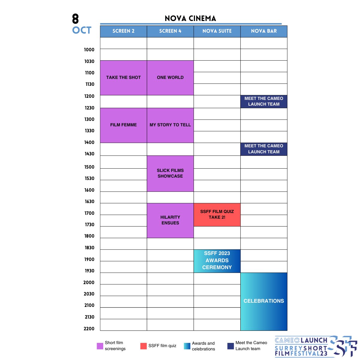 The festival programme is out!!

Tickets available from cameolaunch.com/ssff 

#ssff @cameolaunch