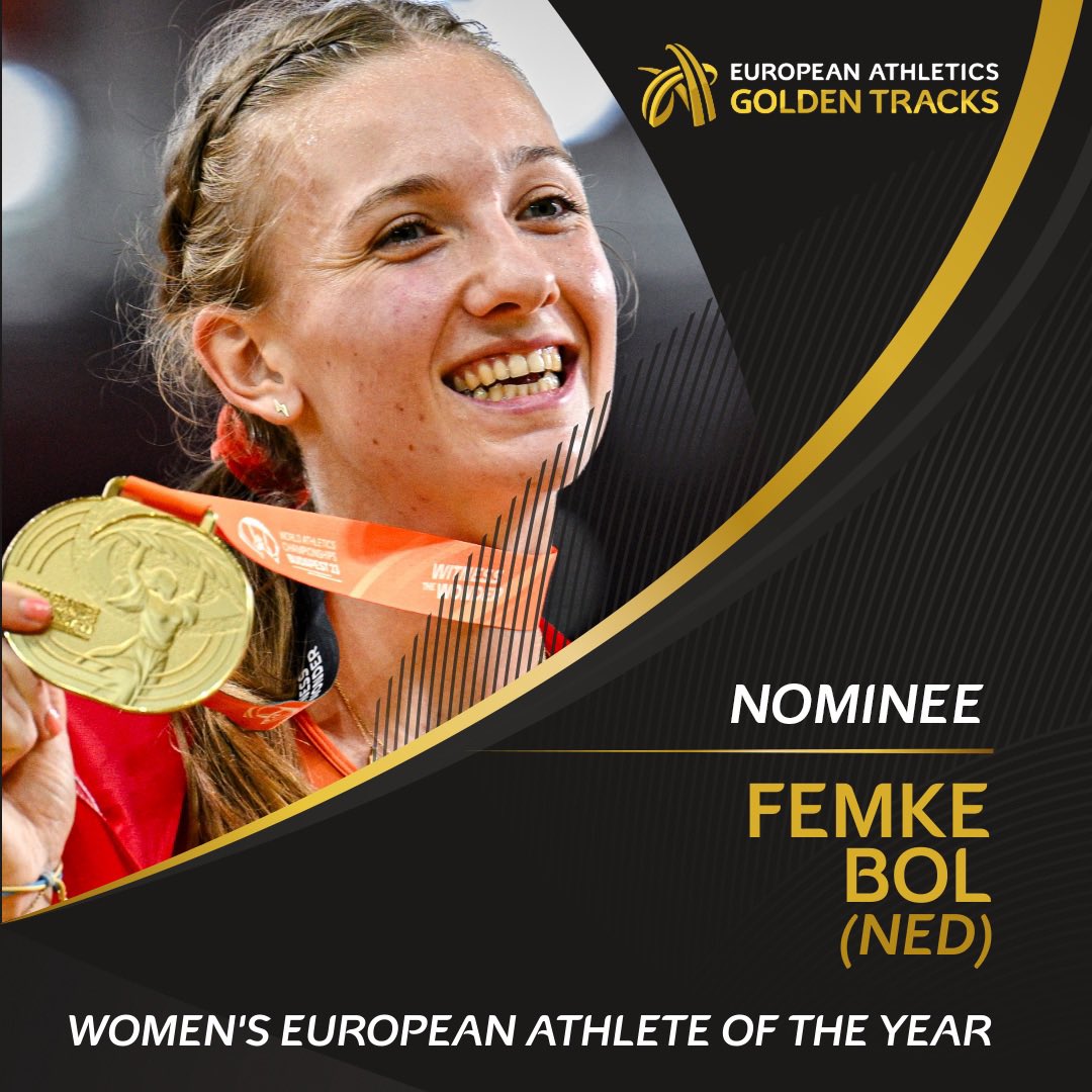 Retweet to vote for 🇳🇱 Femke Bol! 🥇 World 400m hurdles, 4x400m champion 🥇 European indoor 400m, 4x400m champion 💎 Diamond League 400m hurdles champion 🏆 European Team Championships 400m winner ⏱️ World indoor 400m record (49.26) ⏱️ European 400m hurdles record (51.45) and…