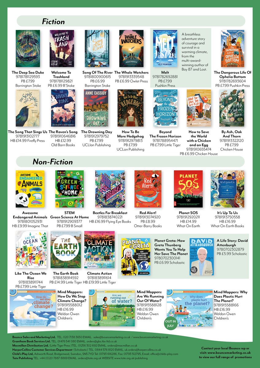 bouncemarketing's tweet photo. Happy Friday Everyone. I tweeted some fabulous Environmental Books yesterday. This is Part 2. Fiction about the environment for young people and Non-Fiction. #ChooseBookshops #AskBounce #environmentalawareness #TheKidsKnow https://t.co/pnt5MHfdBF