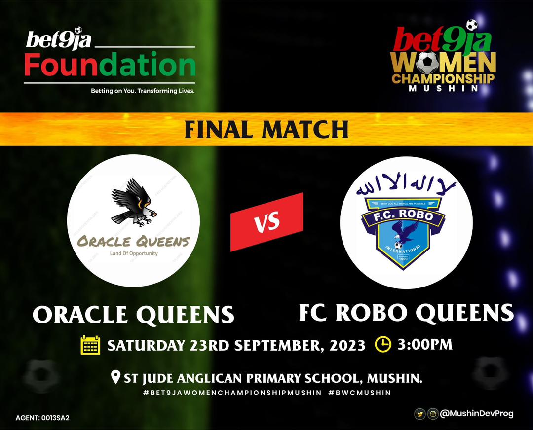 Mushindevprog's tweet photo. All set for the 3rd place and Final scheduled for tomorrow.
Unification Queens VS Phoenix Queens (3rd Place)
Time: 1pm
Oracle Queens VS FC Robo Queens (Final)
Time: 3pm
CC: @Bet9jaFndation @awesomethalith @adeniyi_play9ja @chubbyMO @Sweeegu 

#BWCMushin #Bet9jaWomenChampionship https://t.co/AFdEfJ7CeD