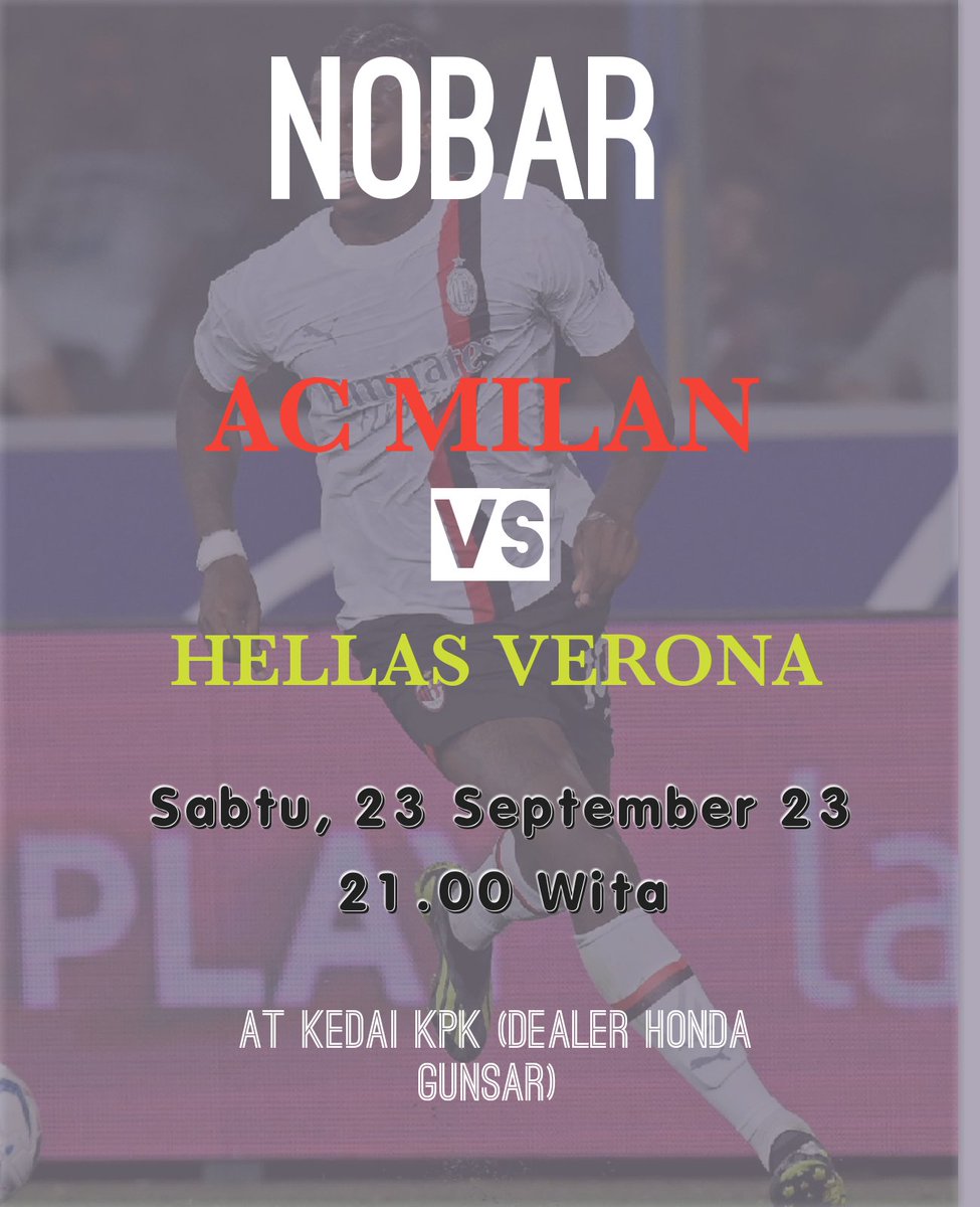 Lupakan hasil mengecewakan kemarin,  yuk kita ramaikan lagi
Grazie!!! 

Cc : <a href="/milanistiorid/">Milanisti Indonesia</a>