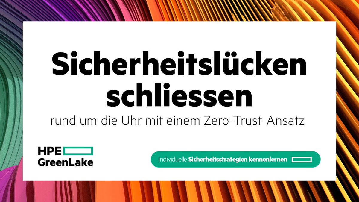 "Vertrauen ist gut, Kontrolle ist besser." - Dieses Motto trifft vor allem auf die Sicherheit von Daten und IT-Systemen zu. 

Erfahren Sie, wie das Zero-Trust-Prinzip hilft, Sicherheitslücken effektiv zu schießen: 🔗 hpe.to/6018PCQs4