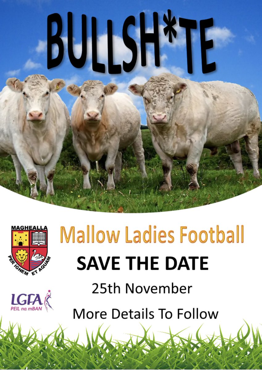 🐂🐂😊  <a href="/carrigoon/">Mallow GAA</a> <a href="/MunsterLGFA/">Munster LGFA</a> save the date 💩