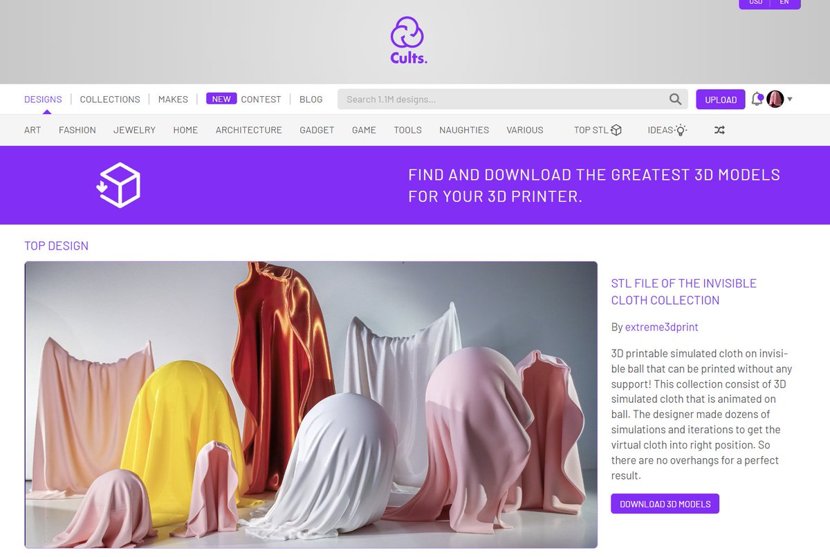 Thank you <a href="/Cults3D/">Cults.</a> 💜
Your platform is helping me to change my 3D printing hobby into something more. Really appreciate what you do for designers 👍