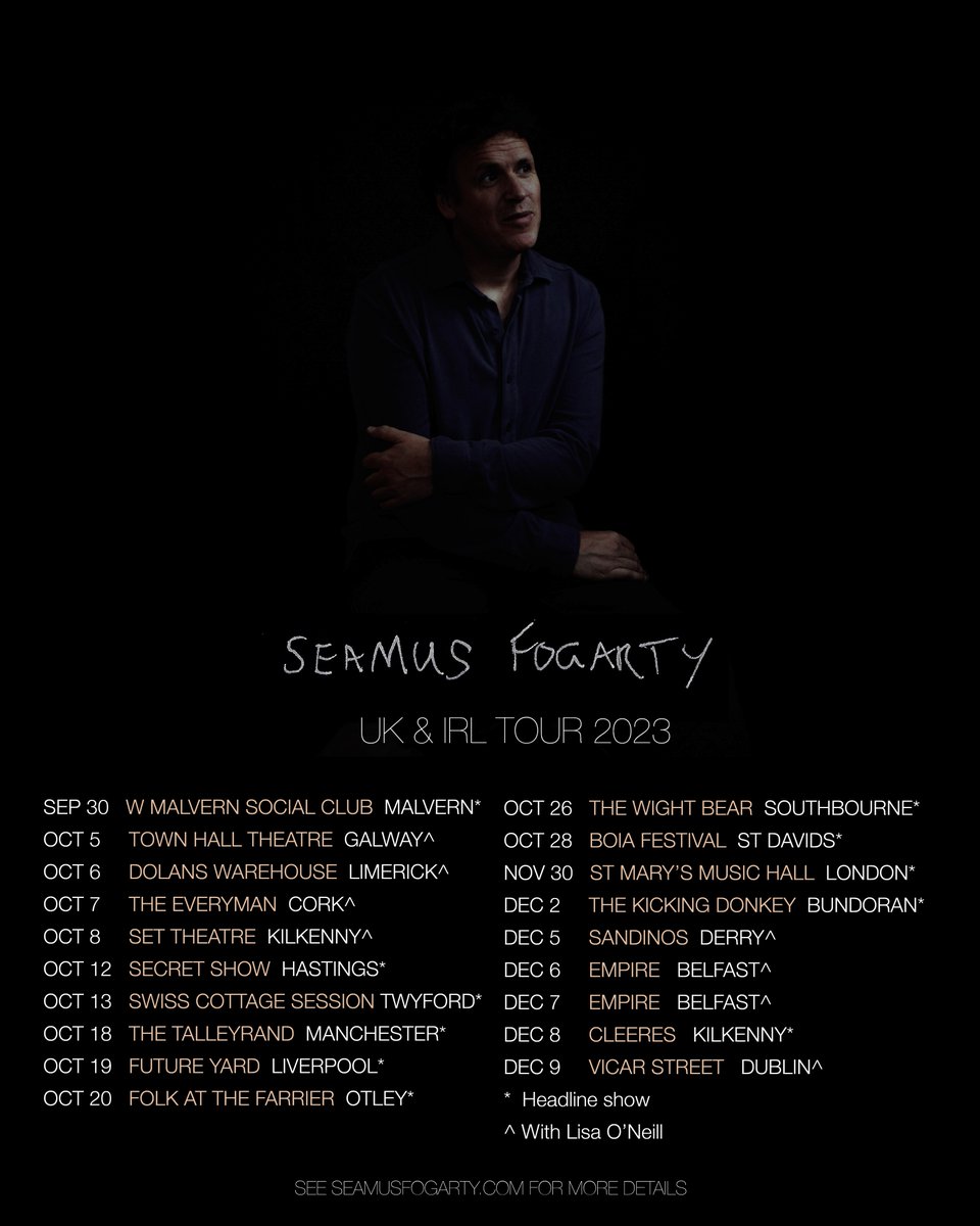 seamusfog's tweet photo. Big shoutout to @gidcoe for giving 'They Recognised Him' another spin on @BBC6Music last night AND for listing out the next 20 gigs I have coming up, starting NEXT WEEK!  
Here's a poster with all the dates, more details at https://t.co/gxEMlmhDZP 

📸 by https://t.co/gcOP9CbWvs https://t.co/rvyF3lYKxr