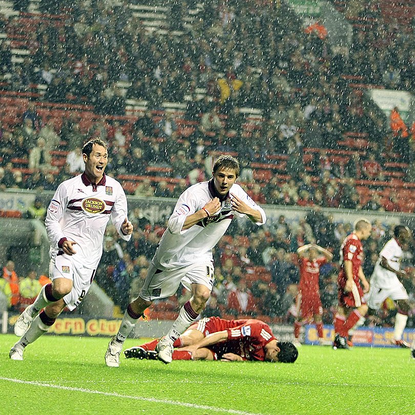 ntfc's tweet photo. 🥛 Lets milk it some more... 😂 

On this day in 2010, we beat @LFC at Anfield on penalties! 🤩 

#ShoeArmy 👞 https://t.co/udjIF6j1VH
