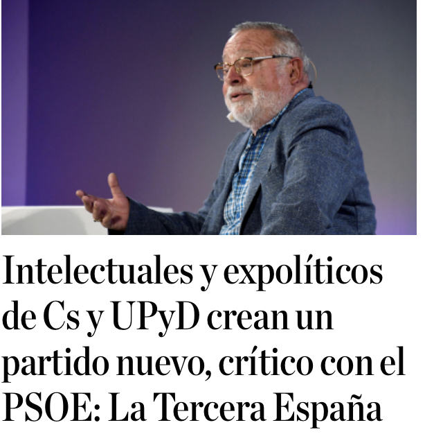 Deben tener la plantilla con los mismos nombres y los mismos argumentos desde que empezaron con lo de UPyD. Les sirve tanto para manifiestos como para sucesivos chiringuitos. Todo por intentar salir de la irrelevancia y la podredumbre en la que están sumidos desde hace años.