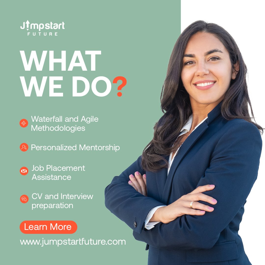 Jumpstartpm's tweet image. At Jumpstart Future, we&apos;re not just educators; we&apos;re your partners on the journey to project management excellence. 

jumpstartfuture.com

#JumpstartFuture #ProfessionalDevelopment #RemoteWork #CareerProgression #FlexibleLearning