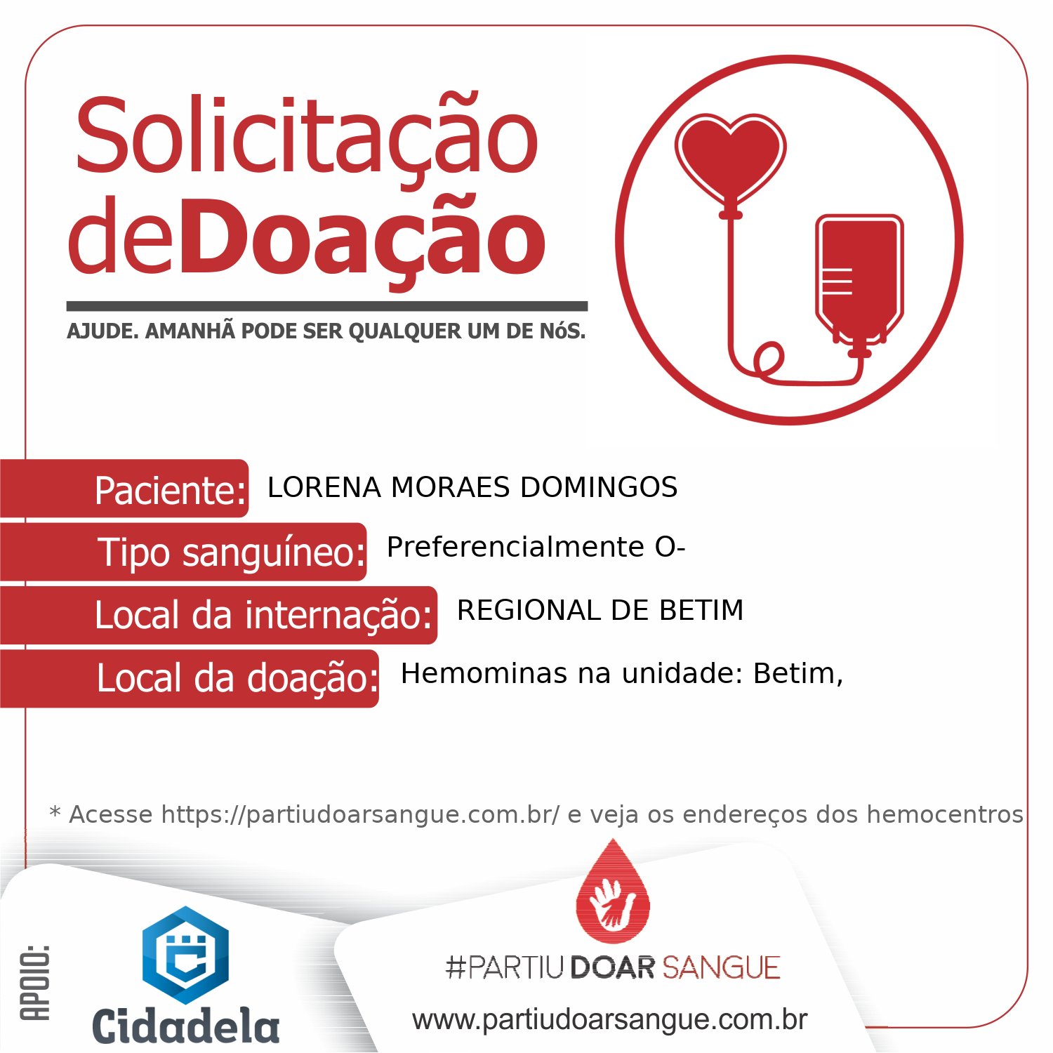 Veja os horários para doação de sangue no Hemominas durante a