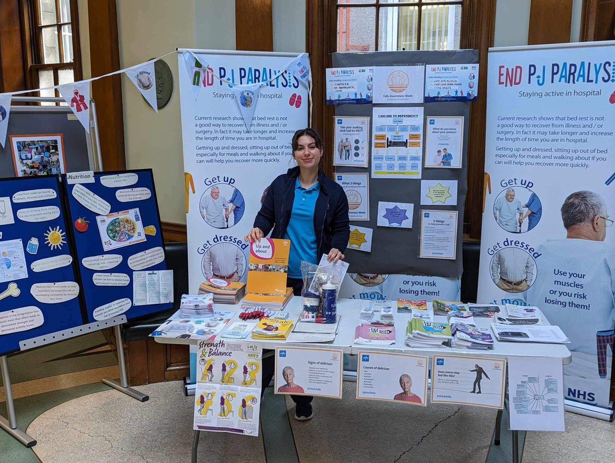 suzeb1979's tweet photo. Back at the rotunda until 2pm. Come and speak to the Physio’s, OTs and dieticians about #safermobility in hospital. There’s also still a chance to enter our competition aswell.
#FallsAwarenessWeek #ican #endpjparalysis
@gramacutephysio @NHSGrampian @irvine_lyn @Leigh_Porter1 https://t.co/0lhfKQeiFC