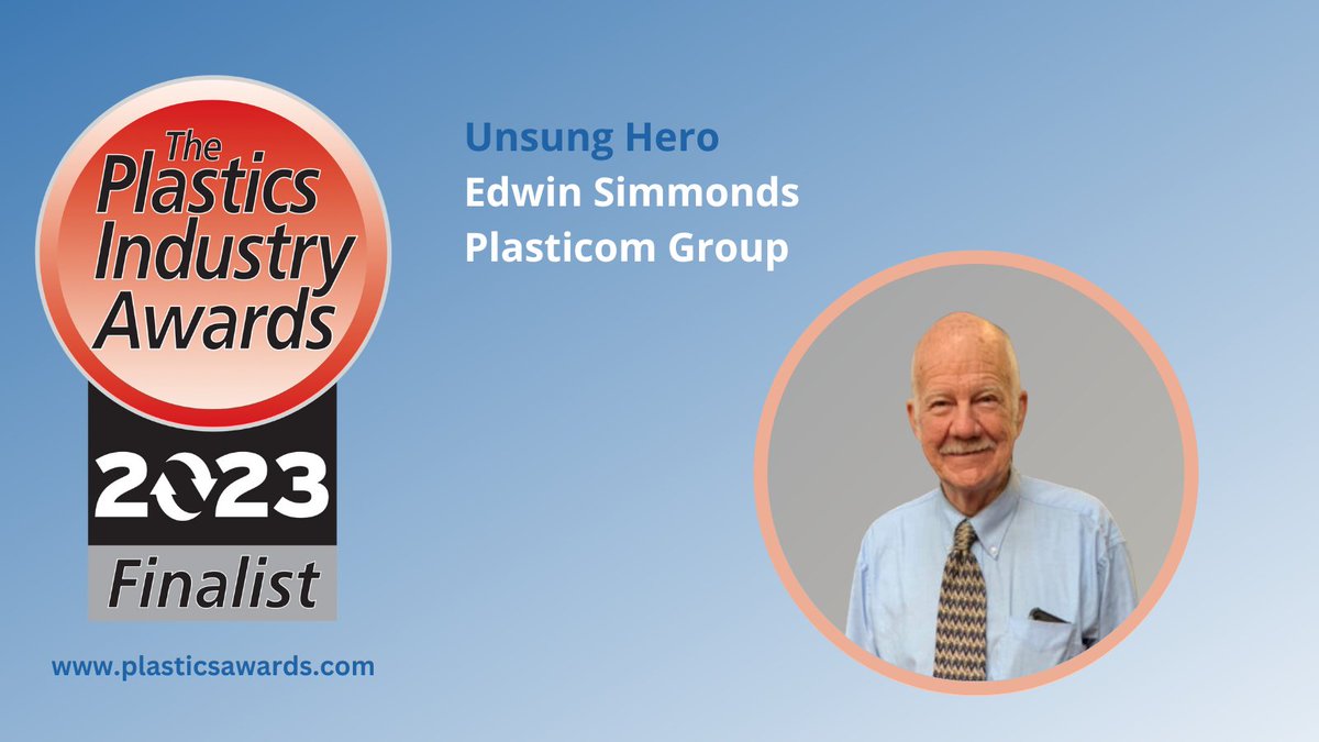 Congratulations to Edwin Simmonds of Plasticom Group who has been nominated for the Unsung Hero Award in the Plastics Industry Awards 2023 ow.ly/zzNr50PK0tX #PIA2023 @PlasticomGroup