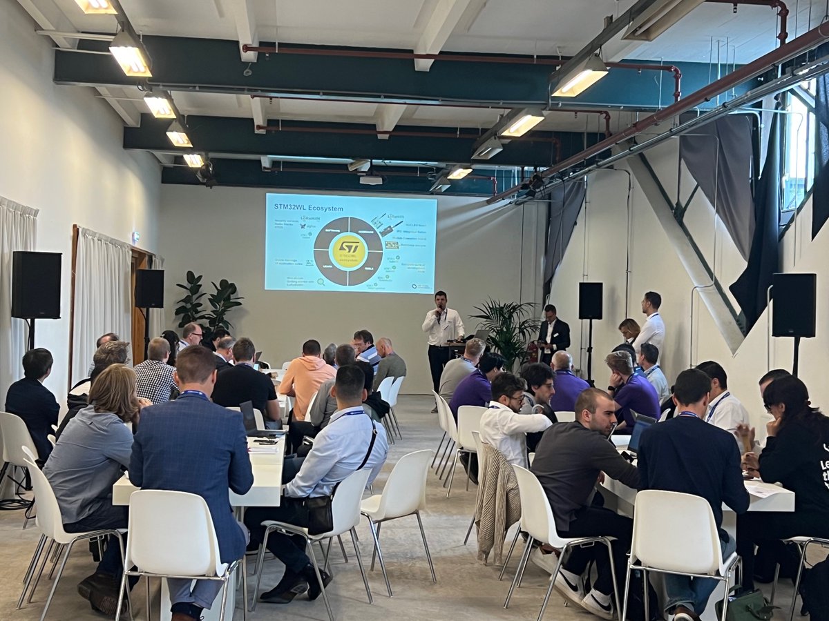 ST_World's tweet image. 📍 Our workshop "Getting started with the LoRa-enabled STM32WL and LoRaWAN® provisioning with ST25DV dynamic tag" is now live from #TheThingsConference 2023
@thethingsntwrk #LoRaWAN