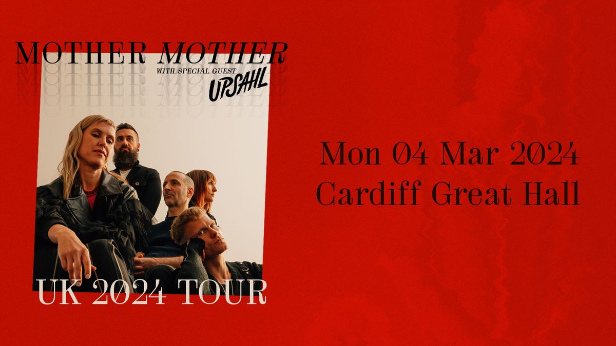 🎟 TICKETS ON SALE NOW 🎟

Mother Mother tickets are now on sale!! They'll be joined by special guests UPSHAL!! Get yours here  ⏩cardiffboxoffice.com/ents/event/307…

📅 4th March 2024
📍 The Great Hall, Cardiff