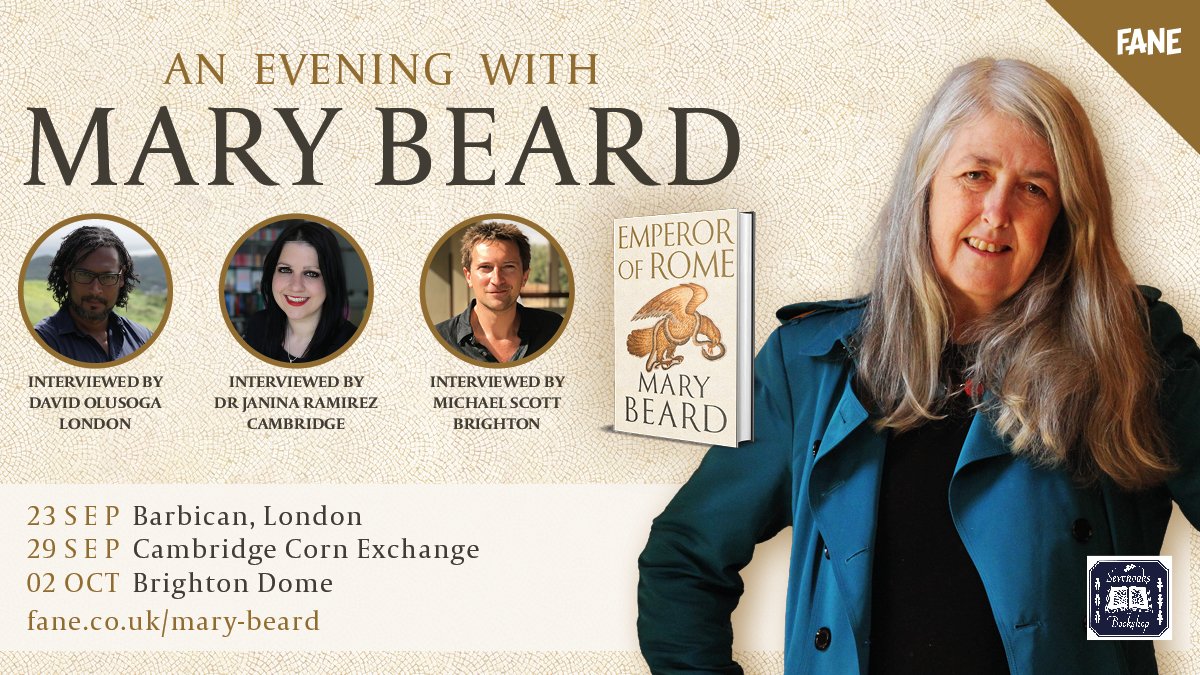 .@wmarybeard talks to @DavidOlusoga about her book #EmperorOfRome at the @BarbicanCentre tonight @FaneProductions