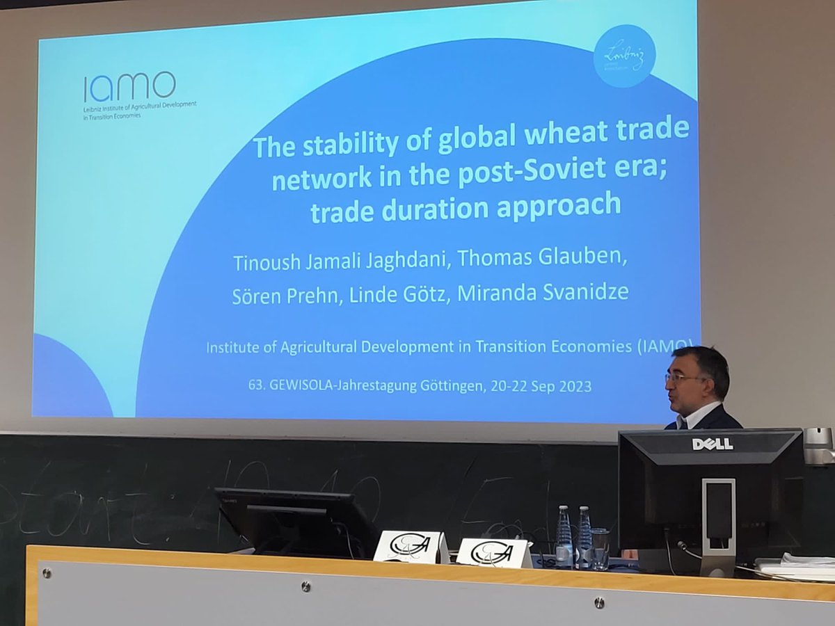 Great honor.Our paper from <a href="/iamoLeibniz/">IAMO</a> on post-Soviet wheat trade with T.Glauben/S.Prehn/<a href="/LindeGoetz/">Linde Götz</a>/<a href="/SvanidzeMiranda/">Miranda Svanidze</a> got the prize of one of the 3 best papers from German Society of Ag-Econ in #GEWISOLA2023.So proud of our researches on Ag-food markets in transitional countries