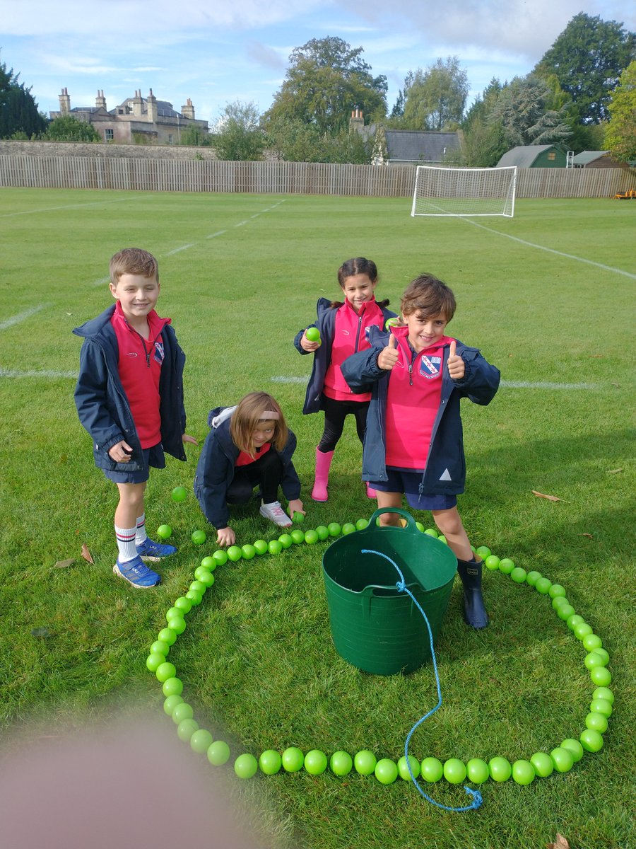 MonktonYear2's tweet photo. Our first Adventure Education session involved lots of team games where collaboration and communication were key! The children had to navigate themselves into alphabetical order along a white line and make complex shapes using coloured balls and rope! https://t.co/bN7TgB5JYp