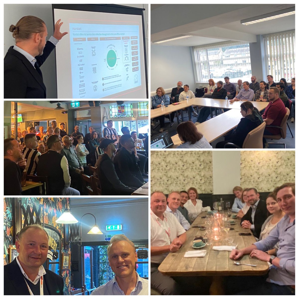 It's full speed ahead for our integration into Norstat as we were joined in Hexham by some of our new colleagues for meetings, workshops, and training. With of course, a Champions League match to enjoy together!

#Norstat