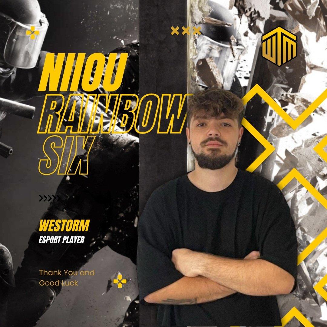 Voici nôtre 3ème joueur R6 ! Souhaitons lui bienvenue et excellente carrière chez WESTORM 😎🌪🥳