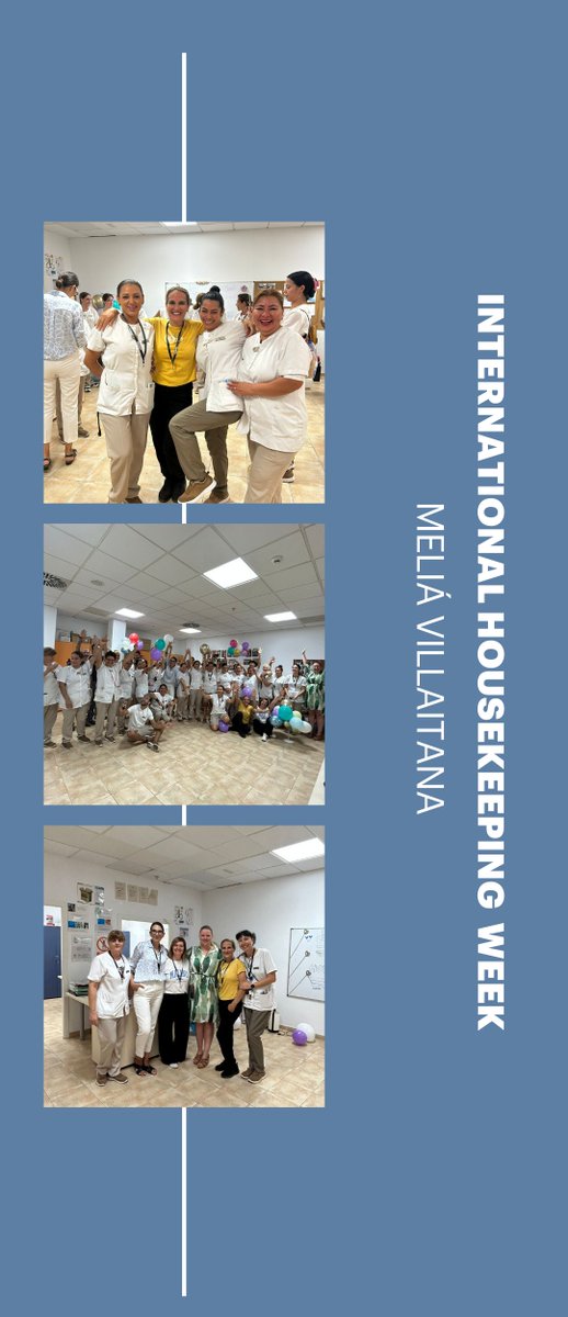 MeliaCareers's tweet photo. Hoy queremos reconocer y homenajear a nuestro equipo de Housekeeping en su semana más importante del año, aunque todos los días son su día😉

🤗 Felicidades a todos los equipos por su esfuerzo y dedicación.

📸Nuestro equipo de #MeliaVillaitana

#WeAreMelia #VIPMelia https://t.co/mc7D8Cc7zT