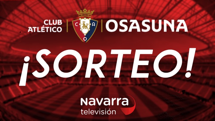 NavarraTV's tweet photo. 📢⚽️¡¡SORTEO!!📢⚽️

Consigue 2 entradas para ver a @Osasuna -@SevillaFC, a las 16:15 horas, en #ElSadar  

📌Comparte esta publicación, sigue nuestro perfil y entrarás en el sorteo. Los nombres ganadores se conocerán esta tarde a las 20:00 horas https://t.co/NagTtPcQ9X