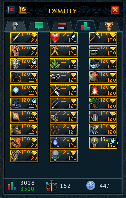 120 ALL on Runescape! EZ Game.