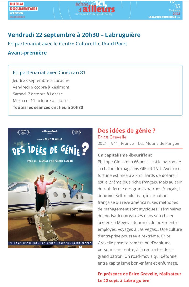 MutinsPangee's tweet photo. Ce soir en présence du réalisateur Brice Gravelle @EchosDuDoc  #DIDG
https://t.co/hgViCxy1Sw https://t.co/ZHkZZH6iG8