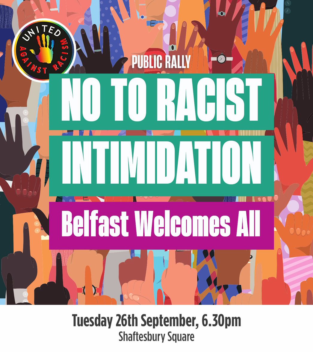 Racist attacks are on the rise in South Belfast, with businesses and community facilities burnt out and people being forced from their homes. United Against Racism Belfast is calling on everyone to rally on Tuesday, 6.30pm, in Shaftesbury Square