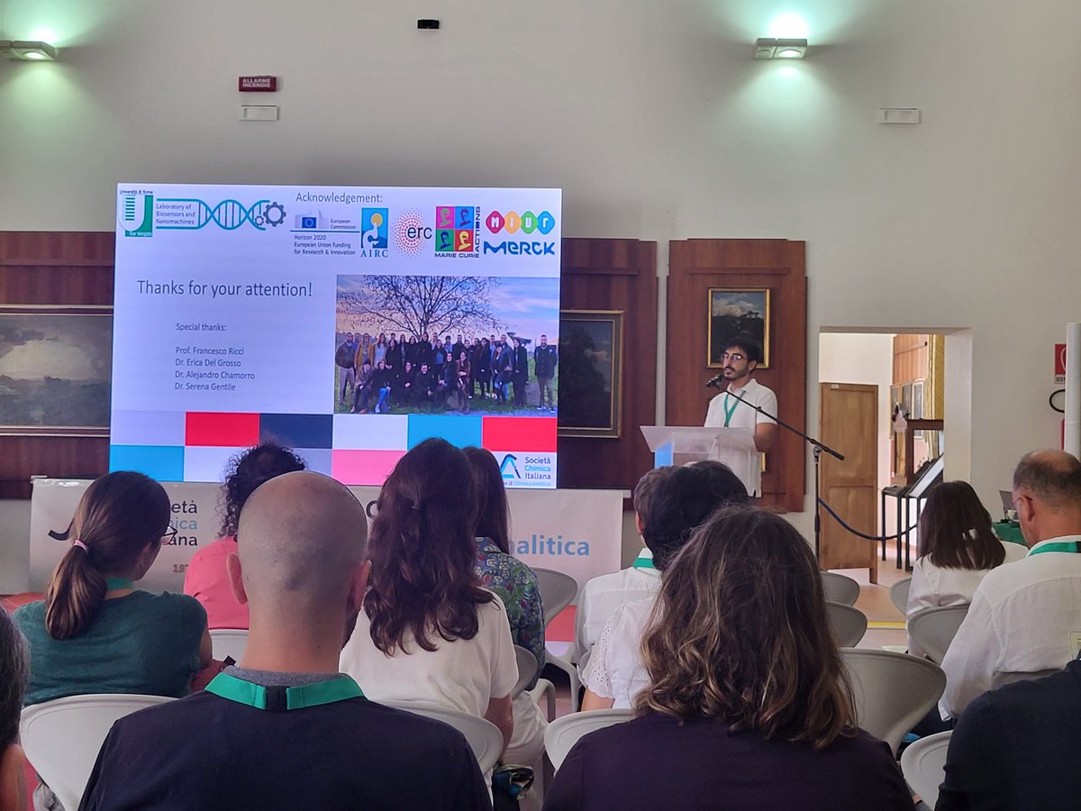 Just got back from Analitica 2023, where I had my first oral presentation! <a href="/DCA_SCI/">Divisione_Chimica_Analitica_SCI</a>
In this work we conjugate tile-based DNA nanostrutture to lateral flow assay, stay tuned for more update!
Special thanks to <a href="/RicciLab/">Francesco Ricci Lab</a>, <a href="/erica_delgrosso/">Erica Del Grosso</a>, <a href="/AlexChamo4/">Alex Chamorro</a>  and <a href="/SerenaGenti/">Serena Gentile</a>