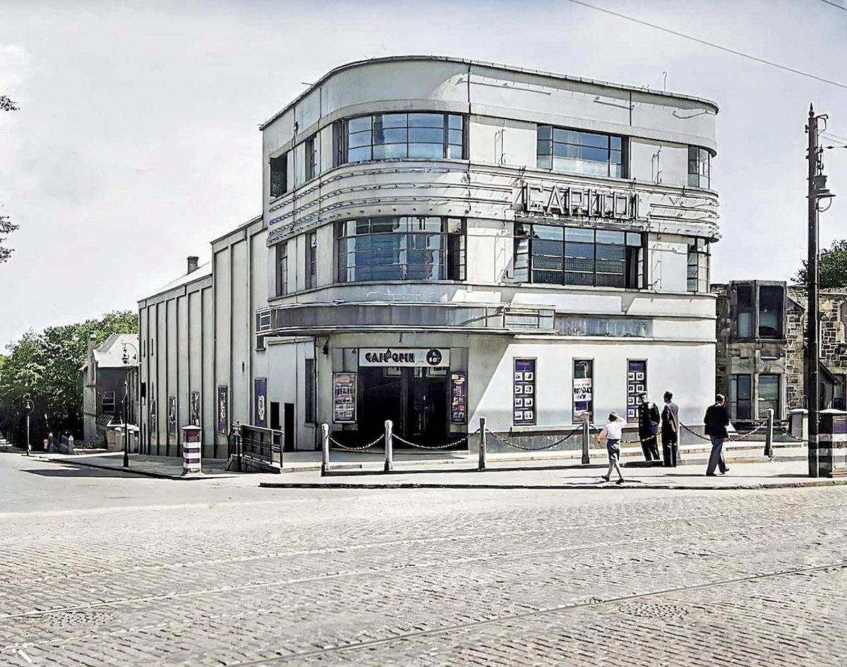 Today a rotting Tesco crapstore is on this site on the corner of the Antrim Road &amp; Alexandra Park Avenue. In the 1940s it was home of the beautiful Art Deco Capitol Cinema. But they demolished it in the 1970s. Sure what would you want that for? 
Grim🤦